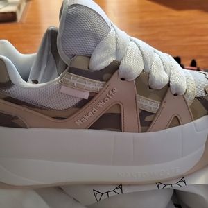 Naked wolfe camo platform sneakers